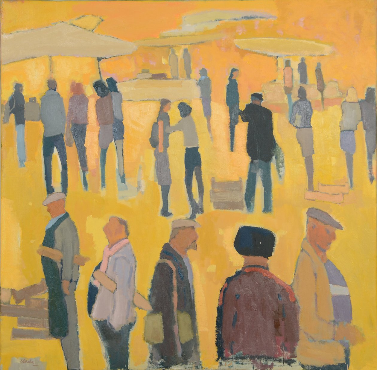 Piaci nap, 2017 (olaj, vászon) alkotó: Michael G. Clark