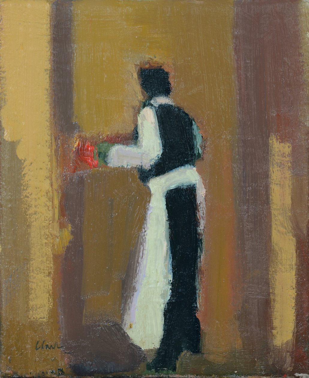 Párizsi pincér, 2015 (olaj, vászon) alkotó: Michael G. Clark