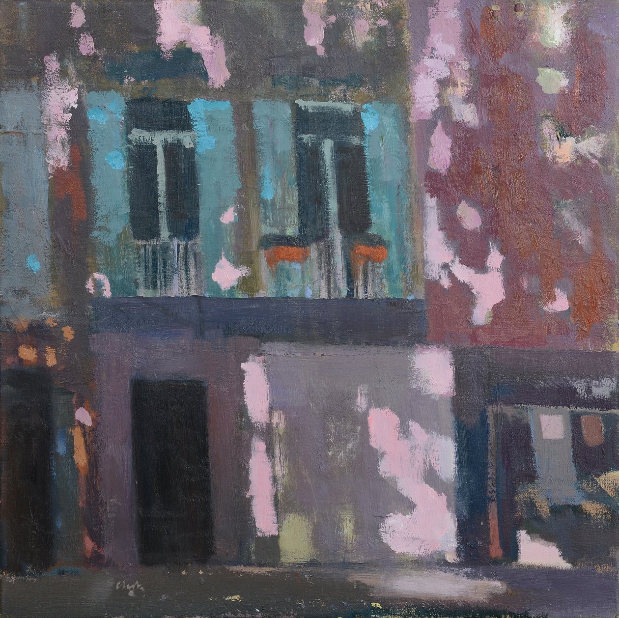 Árnyékok a falon, Provence, 2015 (olaj, vászon) alkotó: Michael G. Clark