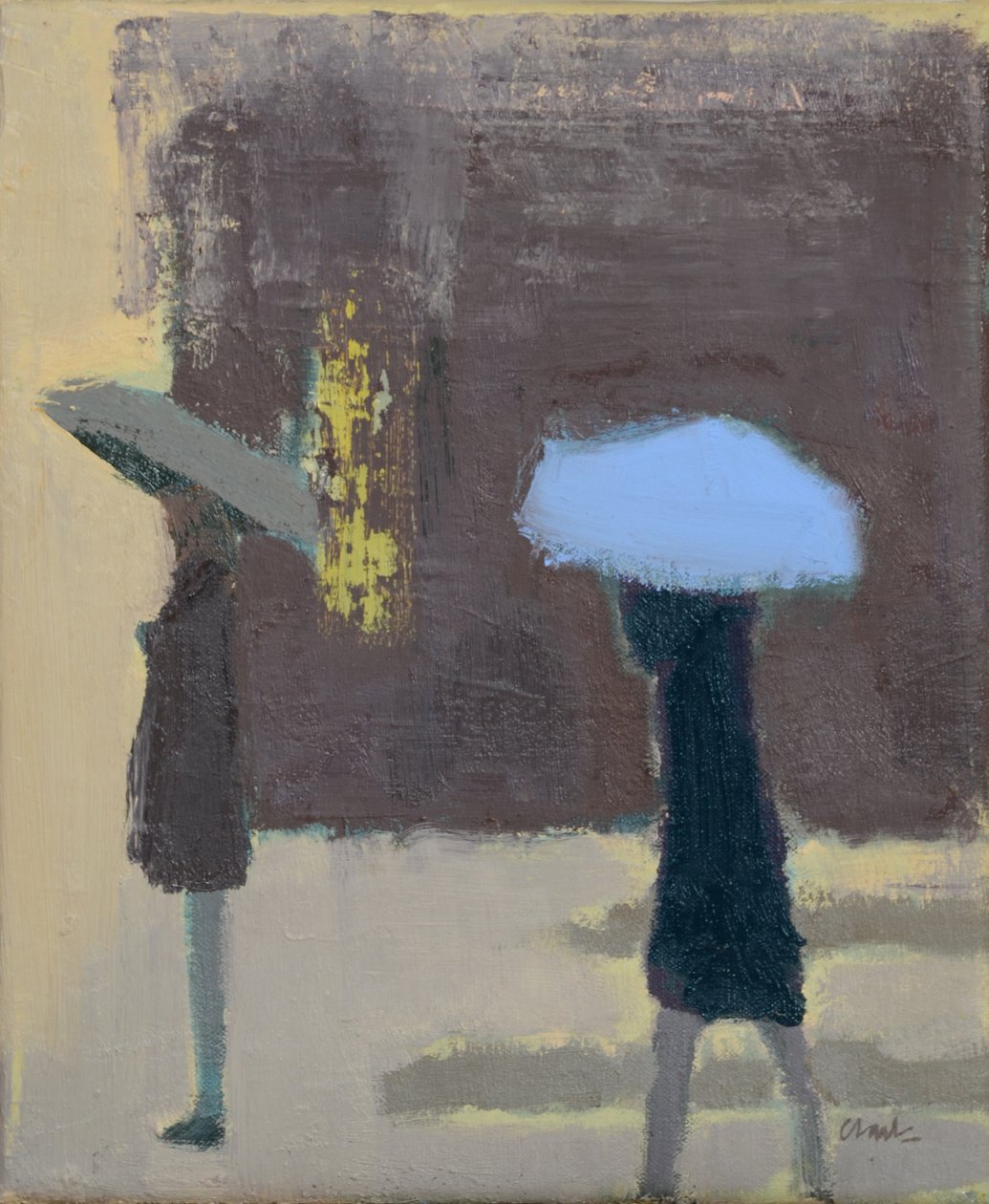 A kék esernyő, 2017 (olaj, vászon) alkotó: Michael G. Clark