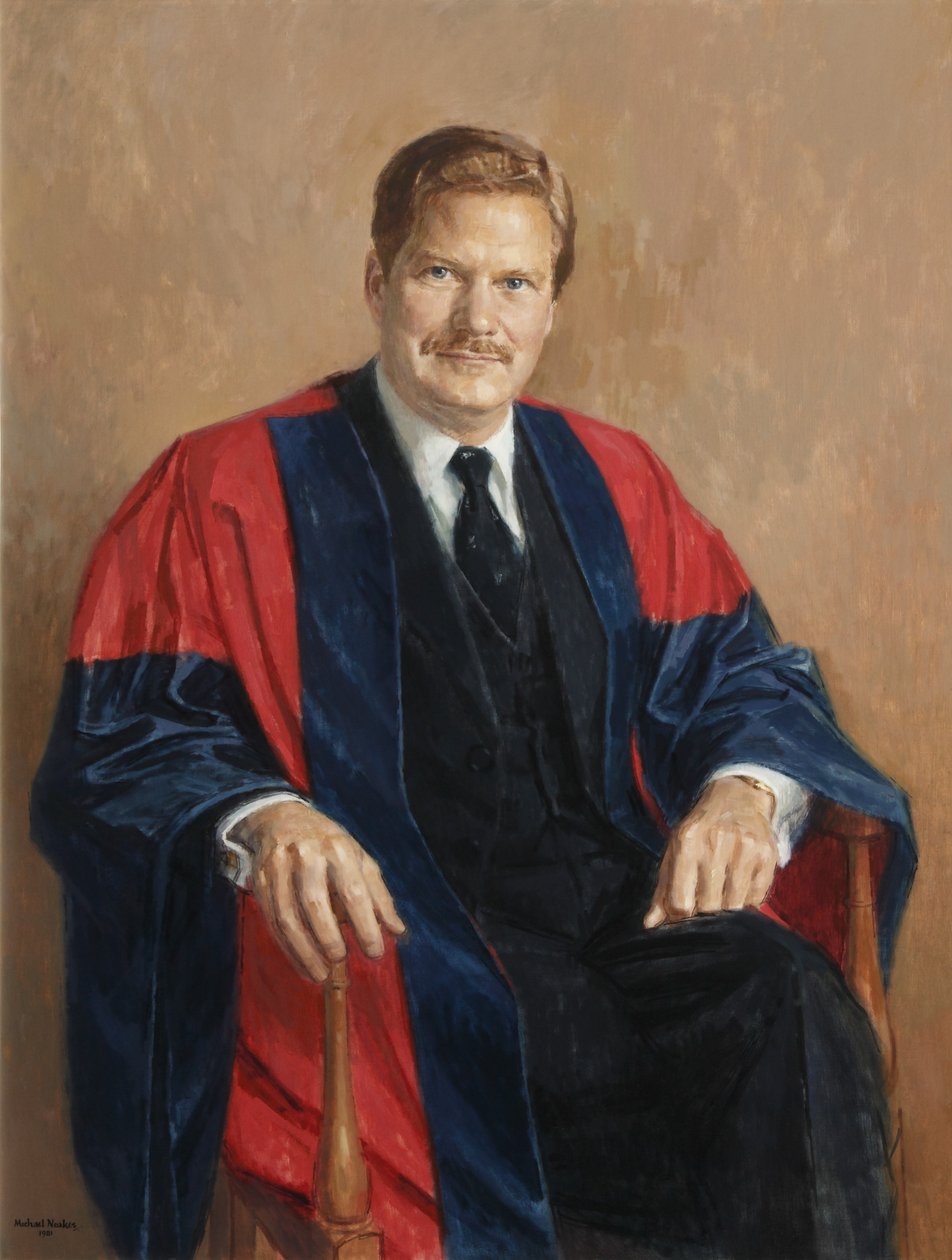 Keith Broadwell Griffin, a Magdalen College elnöke (olaj, vászon) alkotó: Michael Noakes