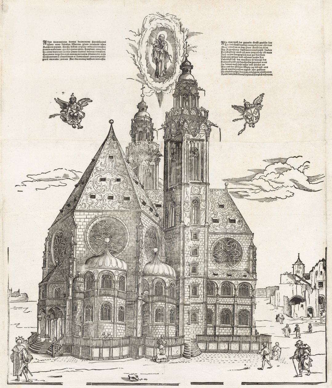 A Szép Szűz új temploma Regensburgban alkotó: Michael Ostendorfer