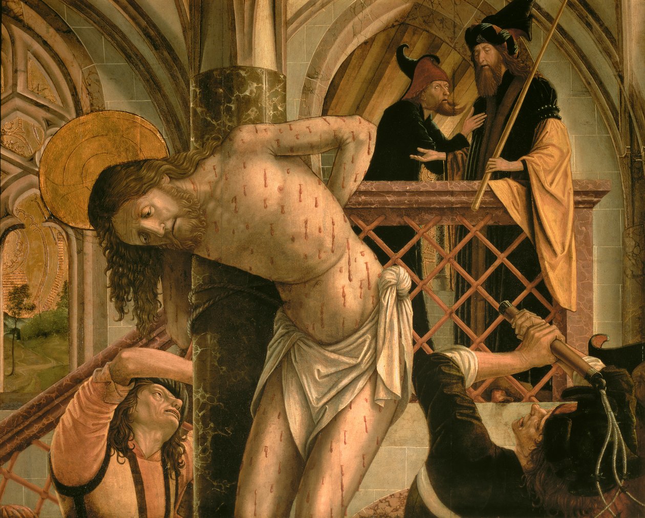 Krisztus megostorozása alkotó: Michael Pacher
