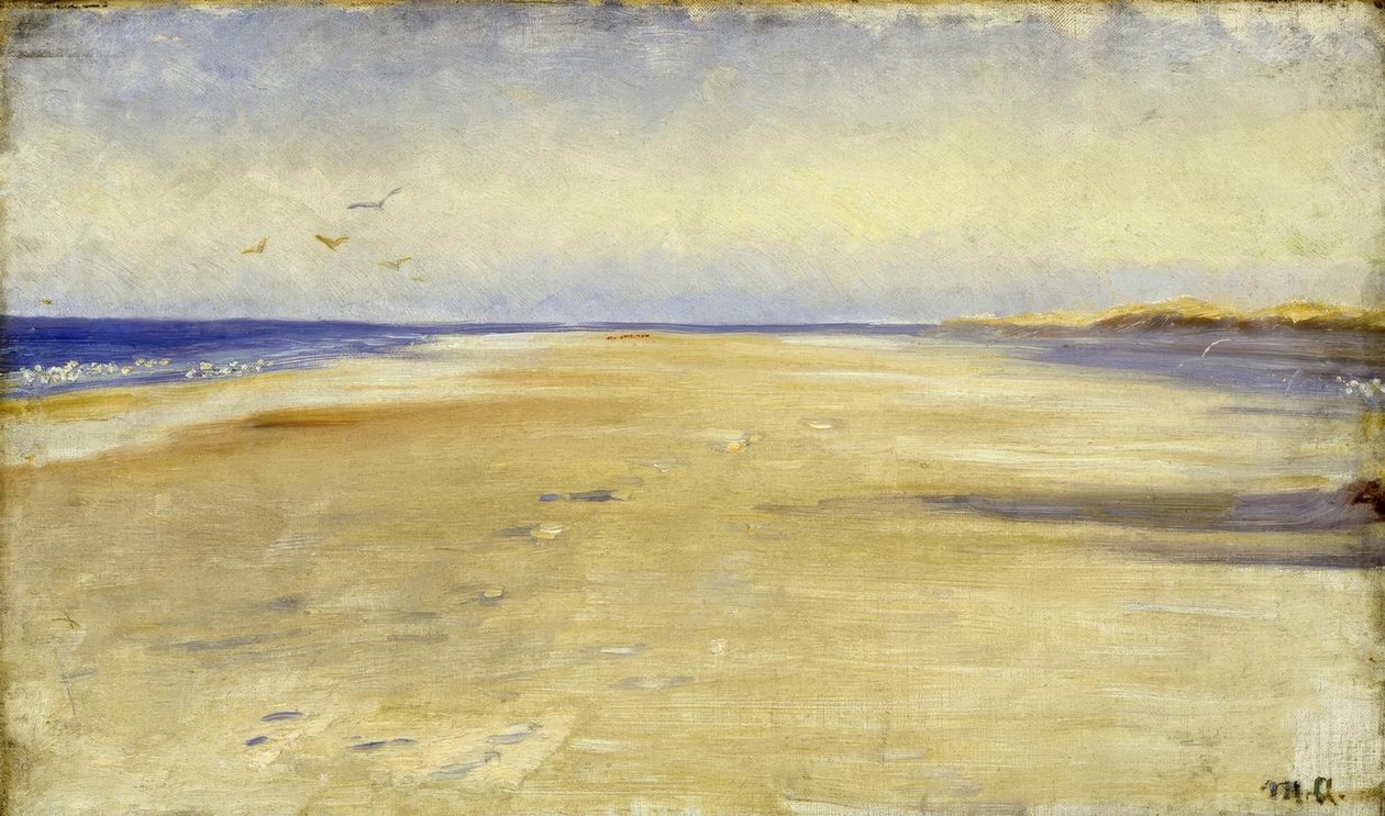 M.P. Ancher, a tengerparton Skagen közelében alkotó: Michael Peter Ancher