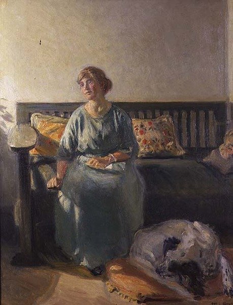 Helga, a művész lányának portréja alkotó: Michael Peter Ancher