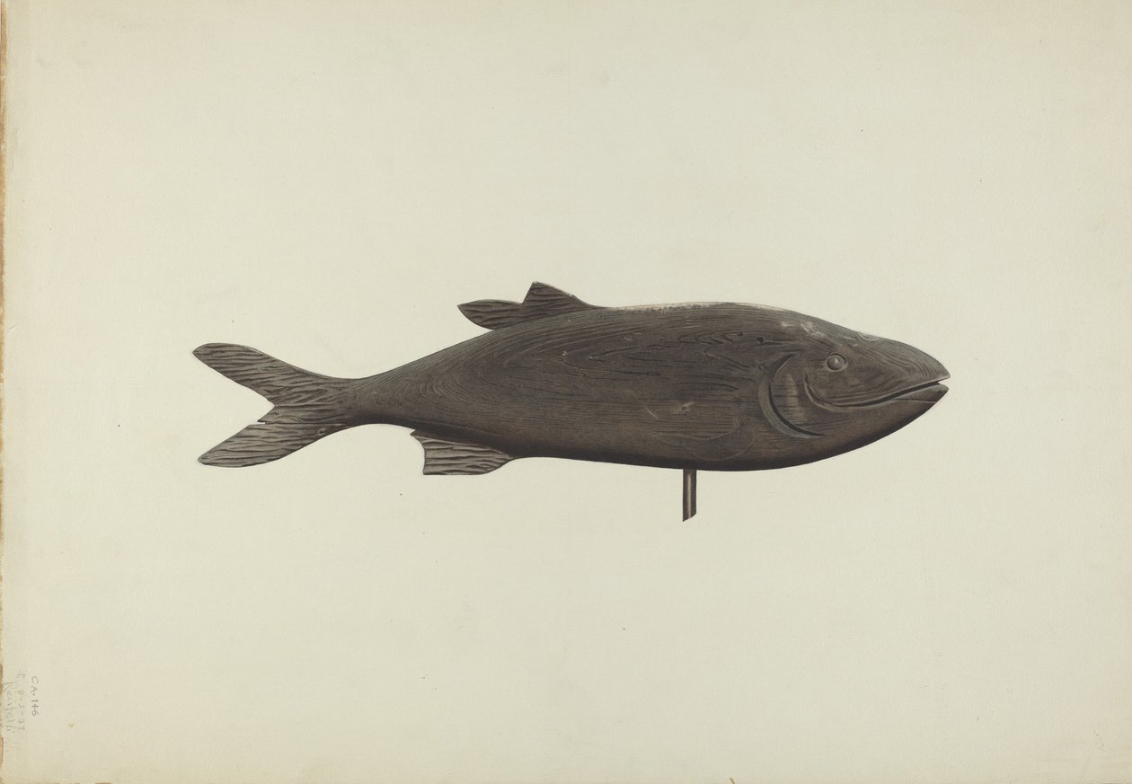 Fish Weather Vane, c. 1939. alkotó: Michael Riccitelli