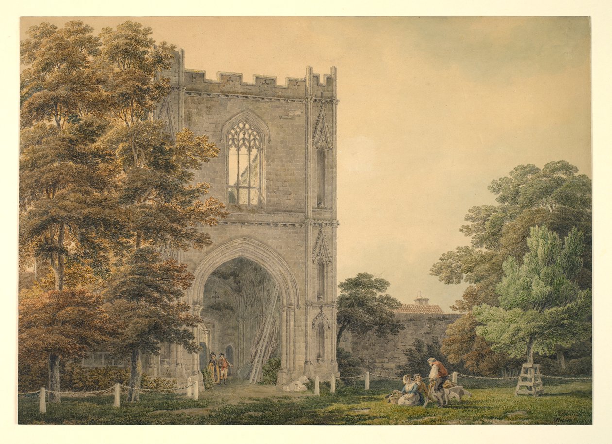 Romos átjáró az apátságban, Bury St Edmunds, 1788-1801 alkotó: Michael Rooker