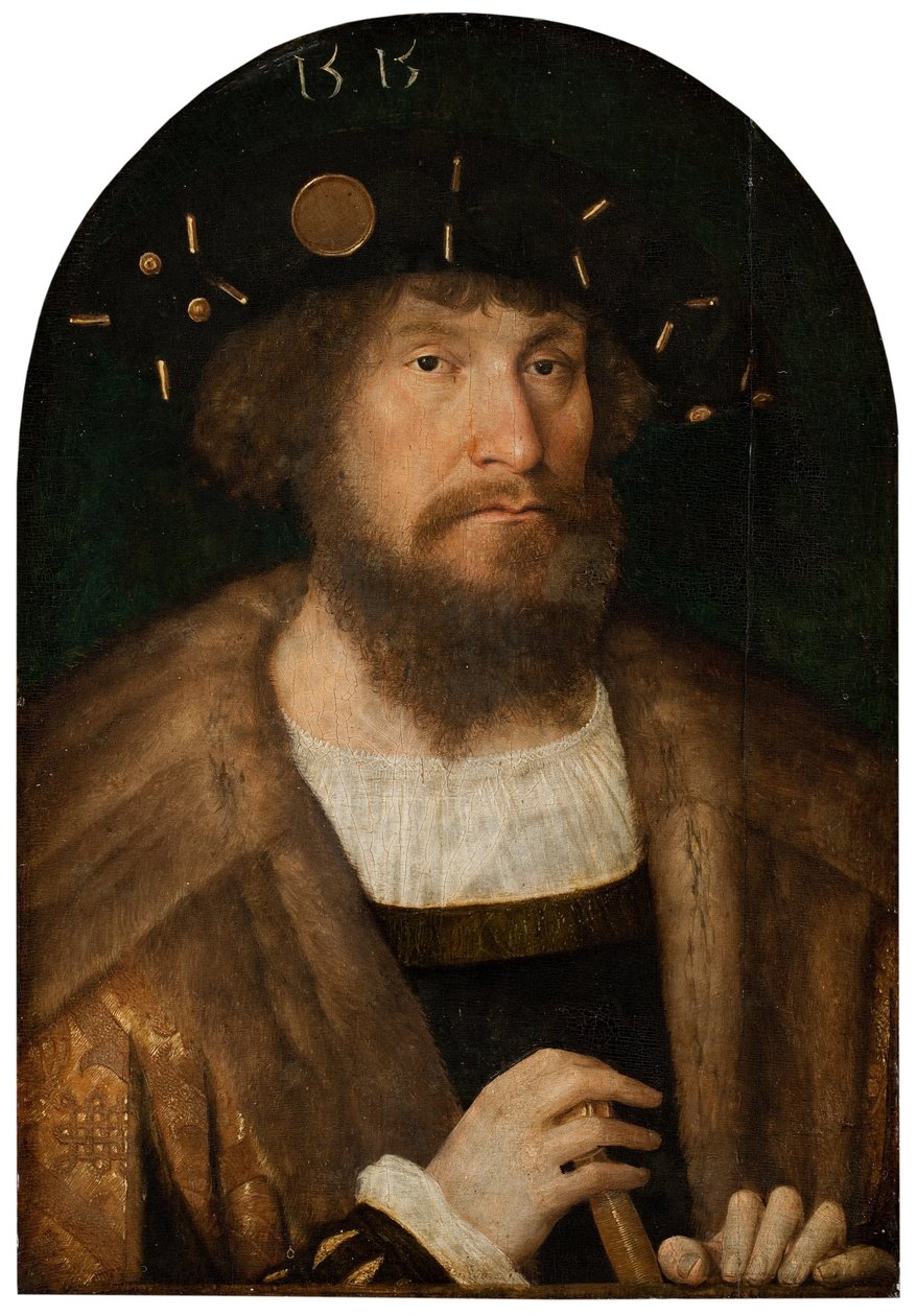 II. Keresztény dán király portréja 1481-1559, 1514 vagy 1515 alkotó: Michael Sittow