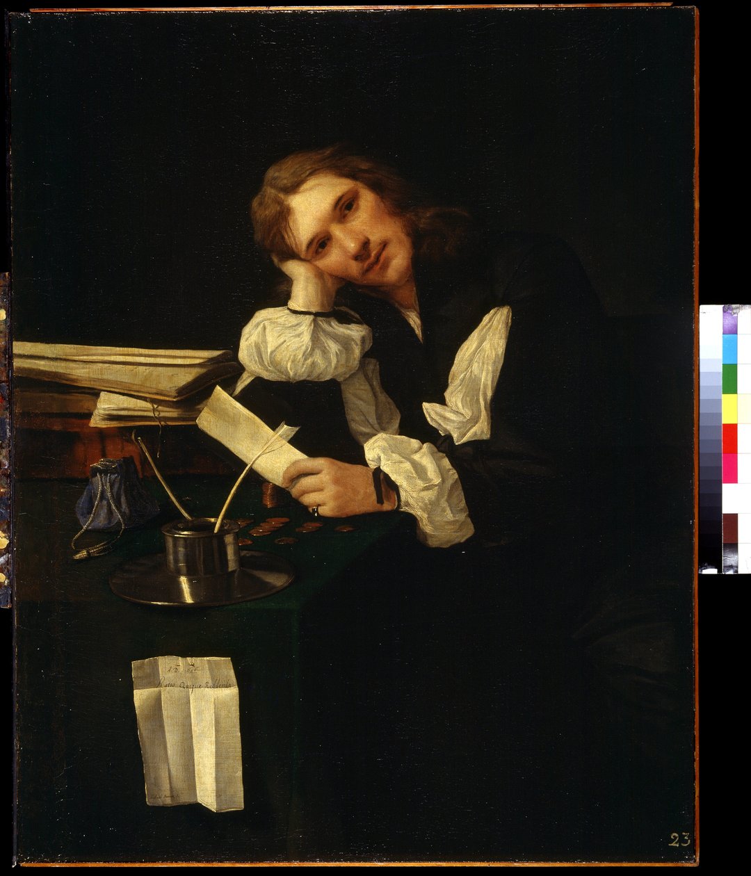Fiatal férfi portréja, önarckép (Fiatalember portréja, sel portré). Michiel Sweerts (1618-1664) festménye. Olajfestmény alkotó: Michael Sweerts