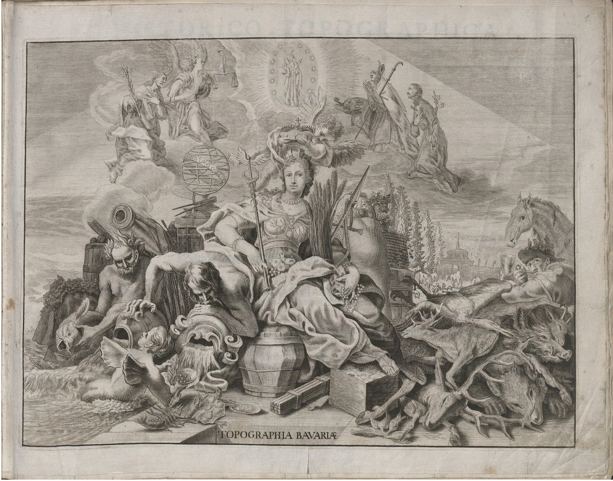 Németül: Historico-Topographica Descriptio. Azaz: Leírás, deß Churfürsten- und Hertzogthums Ober- und Nidern Bayrn : Welches In vier Theilter oder Renntämbter, Als Oberlandts München und Burgkhausen, Unterlandts aber in Landshuet und Straubing abgett. alkotó: Michael Wening