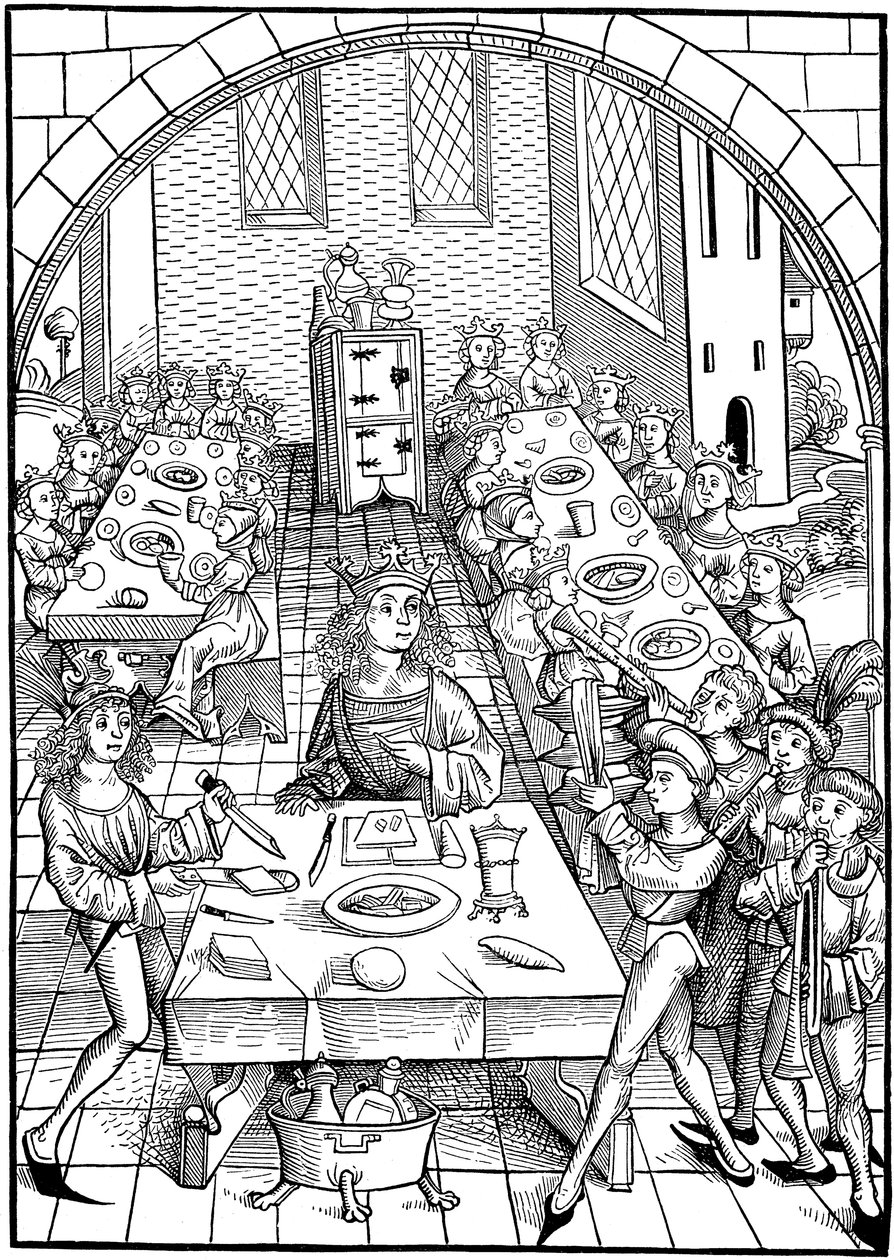 Illusztráció a Schatzkammer, 1490-1491 című könyvhöz alkotó: Michael Wolgemut