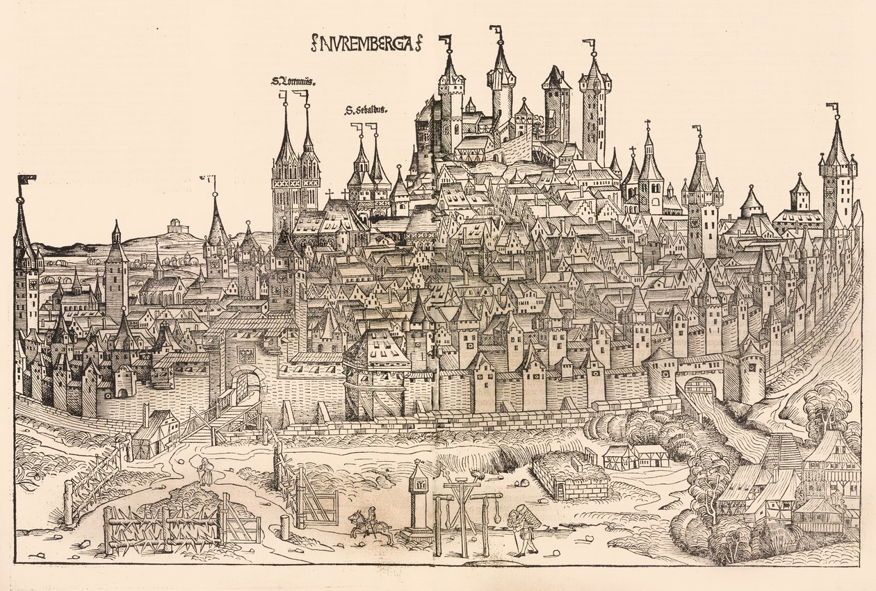 Nürnberg, 1493. alkotó: Michael Wolgemut