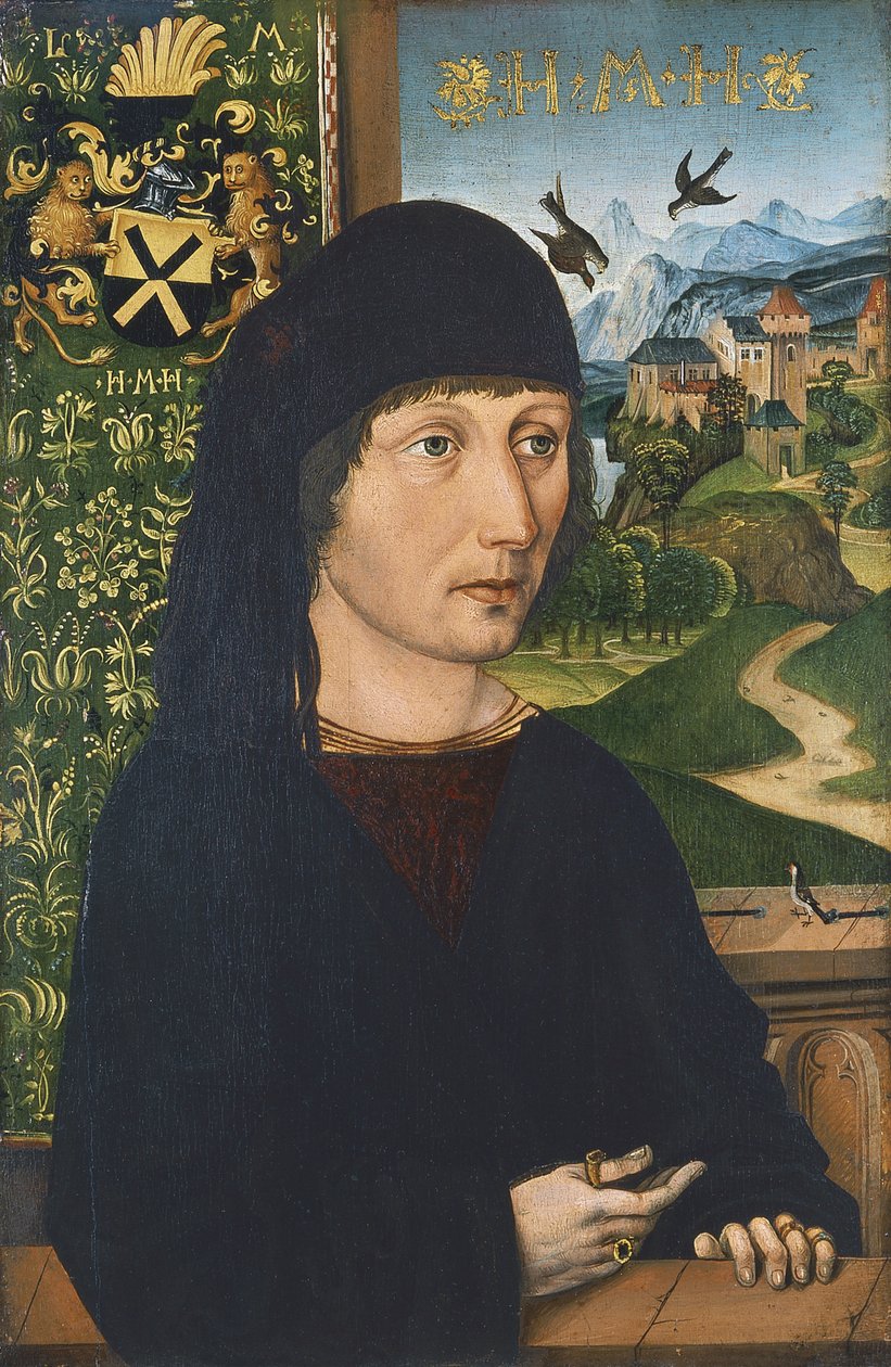 Levinus Memminger portréja, 1485 körül alkotó: Michael Wolgemut
