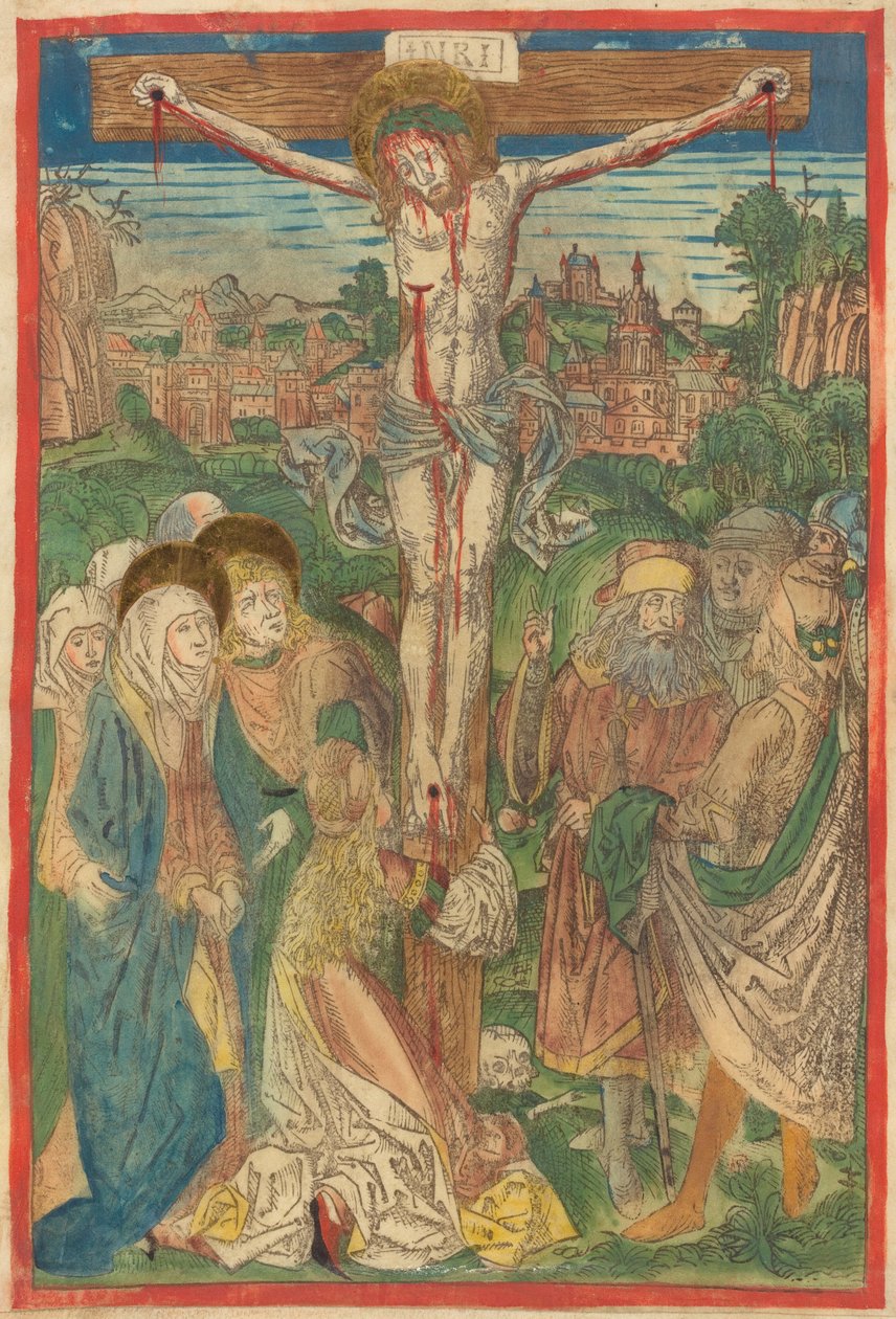 Die Kreuzigung mit der heiligen Maria Magdalena alkotó: Michael Wolgemut