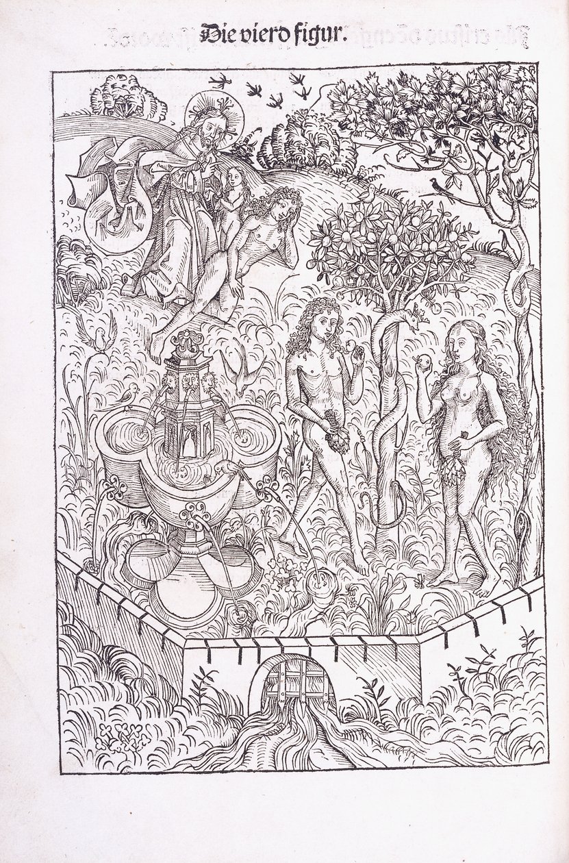 Ádám és Éva az Édenkertben, 1491 alkotó: Michael Wolgemuth