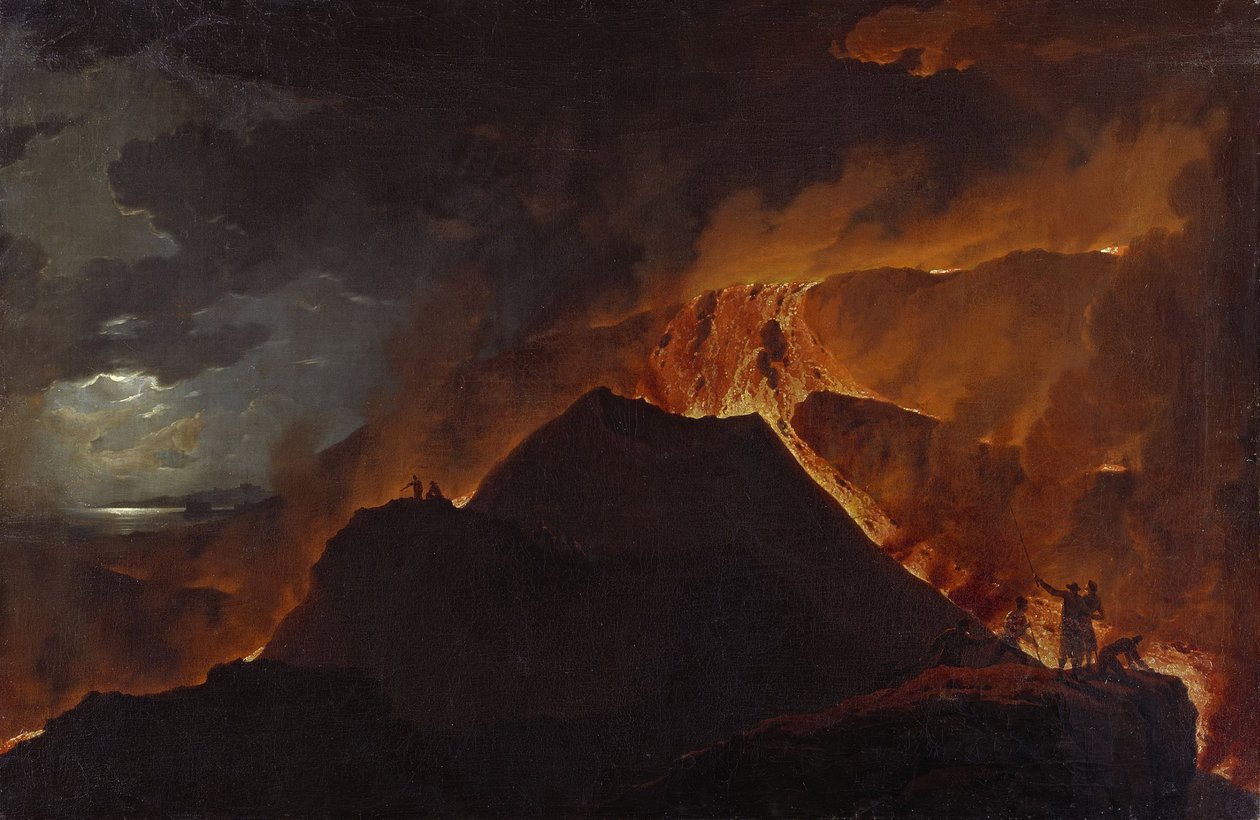 Neoklasszicizmus: A Vezúv kitörése, Wutky, Michael (1739-1822) alkotó: Michael Wutky