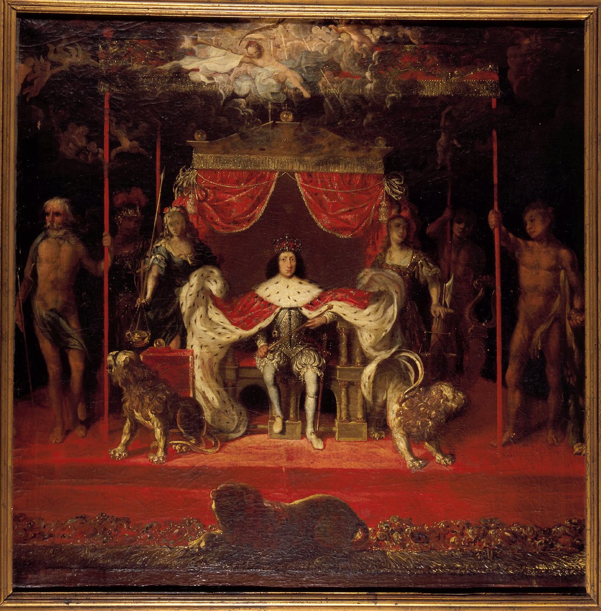 V. dán keresztény portréja 1646-1699 között a trónon a Frederiksborg-palotában. alkotó: Michael van Haven