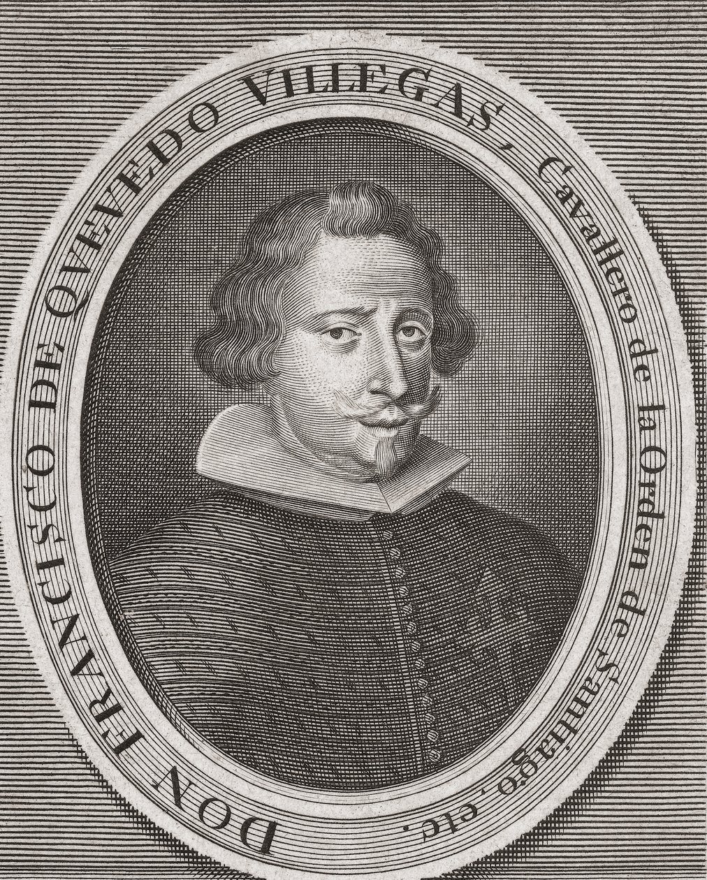 Francisco Gómez de Quevedo és Santibáñez Villegas. alkotó: Michael van der (after) Gucht