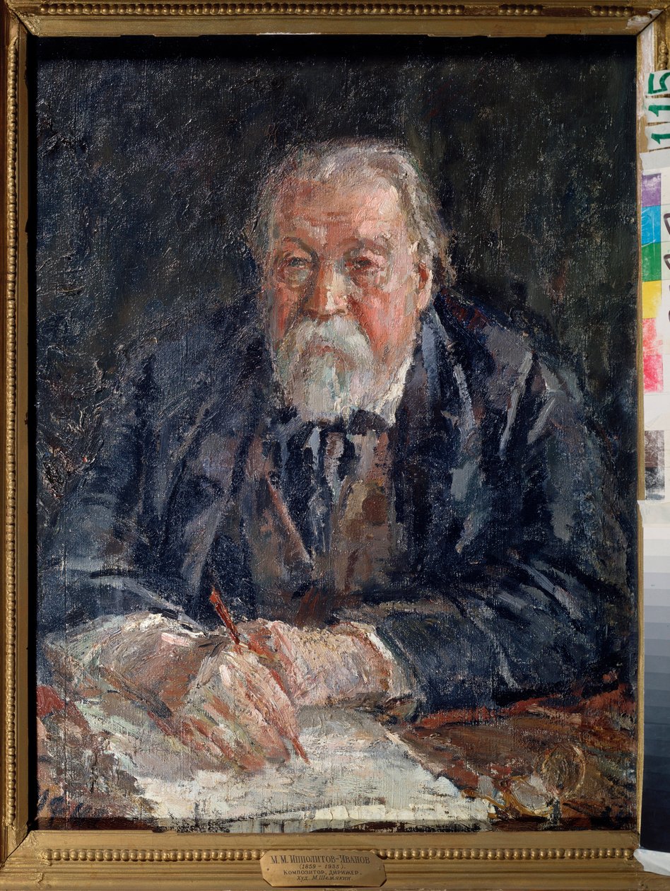 Mihail Ippolitov Ivanov (Ippolitov-Ivanov) (1859-1935) zeneszerző portréja. Mihail Fjodorovics Semjakin (Chemiakin) (1875-1944) festménye, olaj, vászon alkotó: Michail Fyodorovich Shemyakin