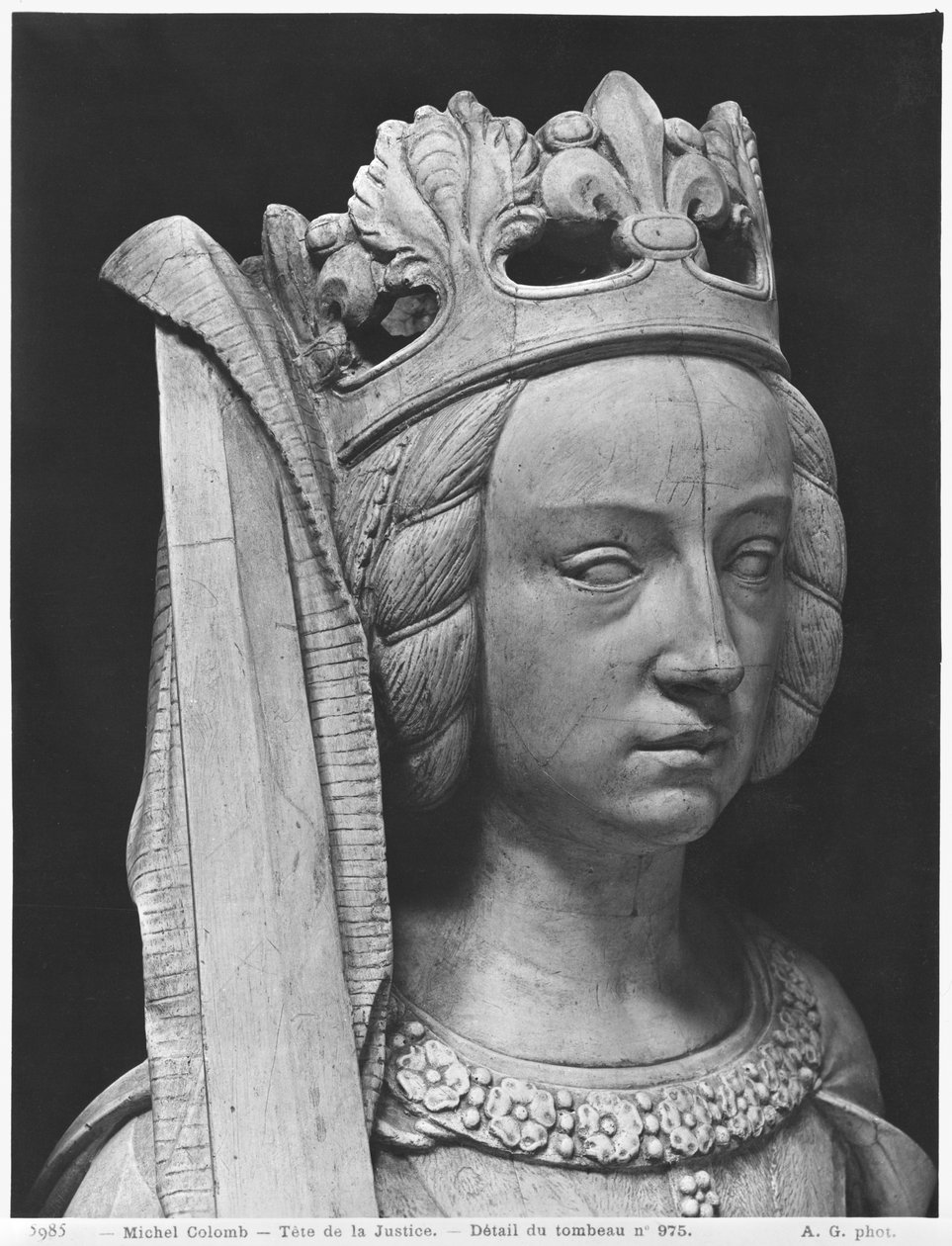 Nantes, Szent Péter és Szent Pál székesegyház, II. Ferenc bretagne-i herceg és Marguerite of Foix sírja, az igazságszolgáltatás vezetője, 1502-07 (márványból öntött gipsz) alkotó: Michel Colombe