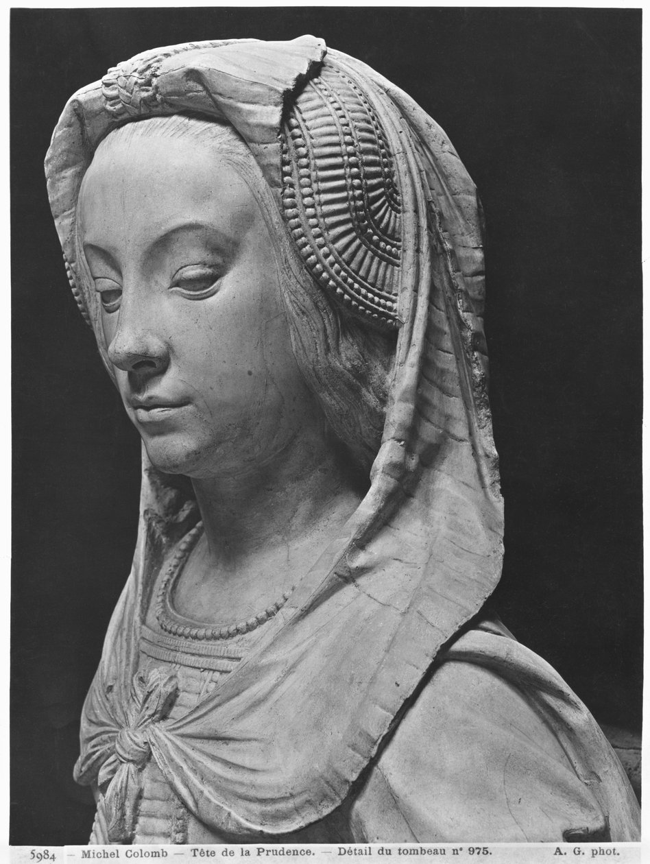 Nantes, Szent Péter és Szent Pál székesegyház, II. bretagne-i herceg és Foix-i Margit sírja, Prudence feje, 1502-07 (márványból készült gipszöntvény) (részlet) (lásd még 345884) alkotó: Michel Colombe