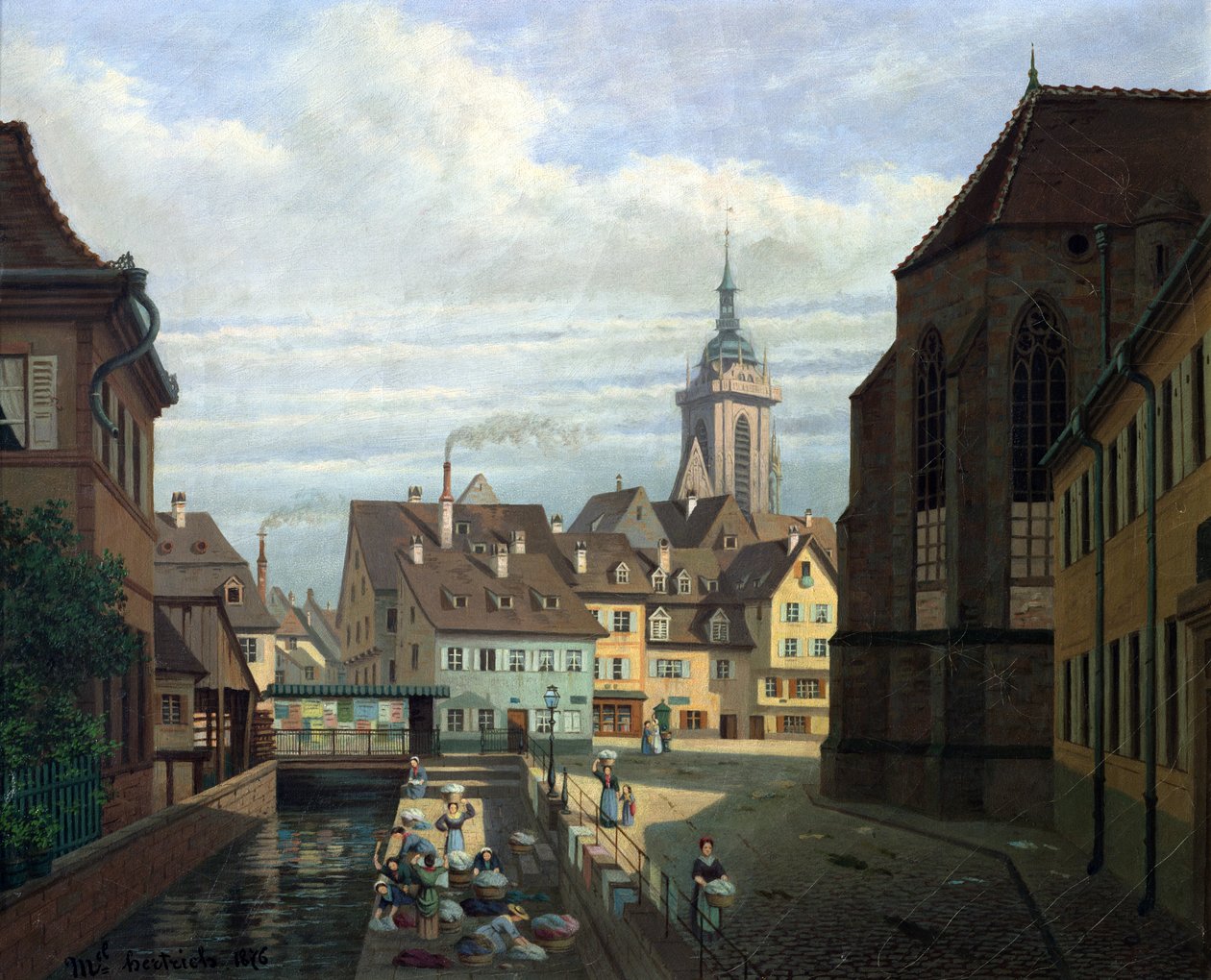 Place des Dominicains, Colmar, 1876 alkotó: Michel Hertrich