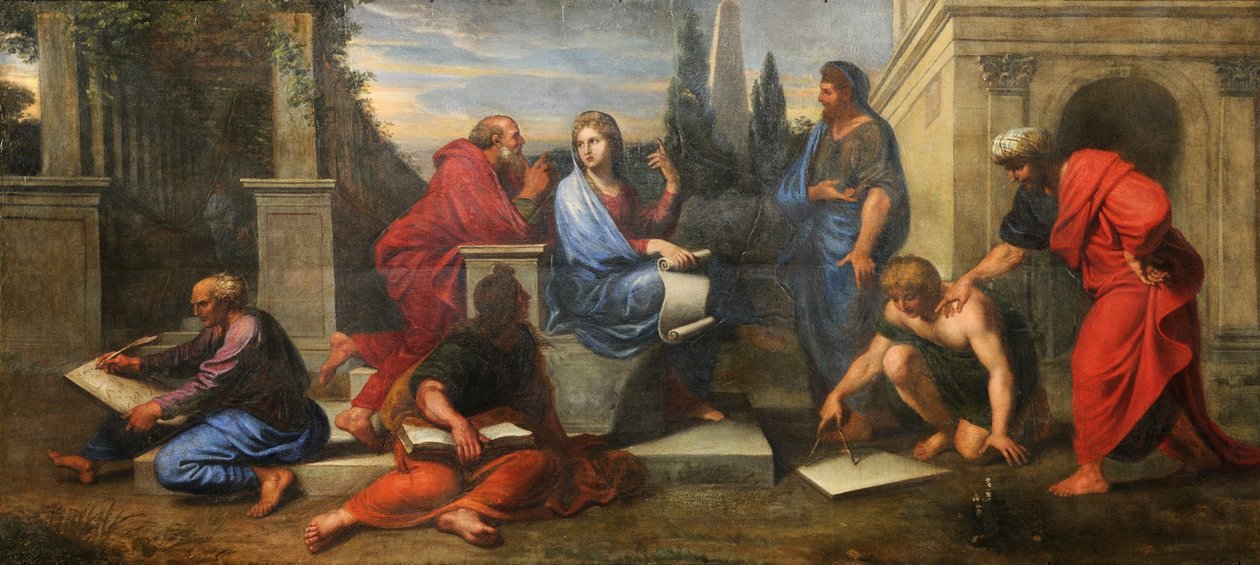 Aspasia Görögország filozófusai között alkotó: Michel des Gobelins Corneille