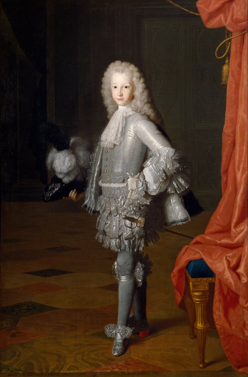 ""Spanyolország I. Lajos portréja (1707-1724)" (I. Lajos, mint Asztúria hercege) Michelangelo Houasse (1680-1730) festménye 1717 Méret: 172x112 cm Museo del Prado, Madrid alkotó: Michel Ange Houasse