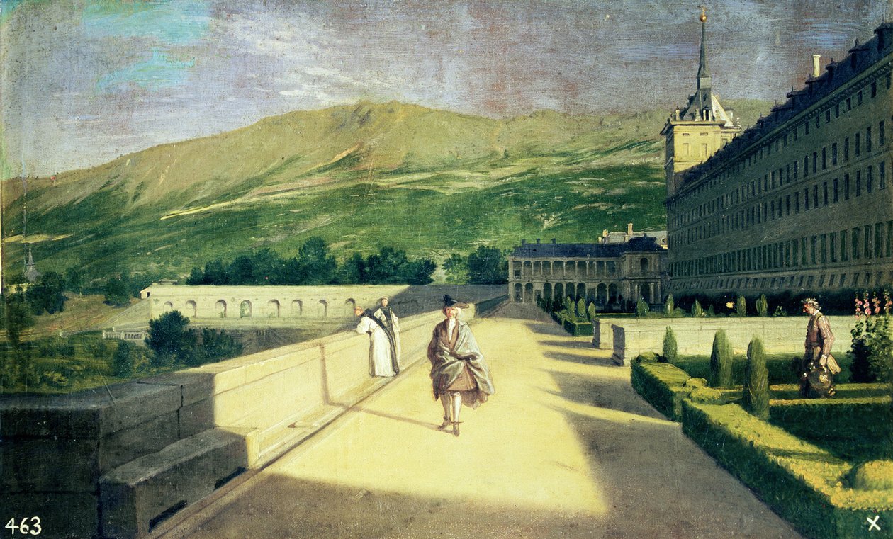 A szerzetesek kertje a San Lorenzo del Escorial kolostorban alkotó: Michel Ange Houasse