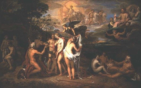 Párizs ítélete (olaj, vászon) alkotó: Michel (attr. to) Corneille