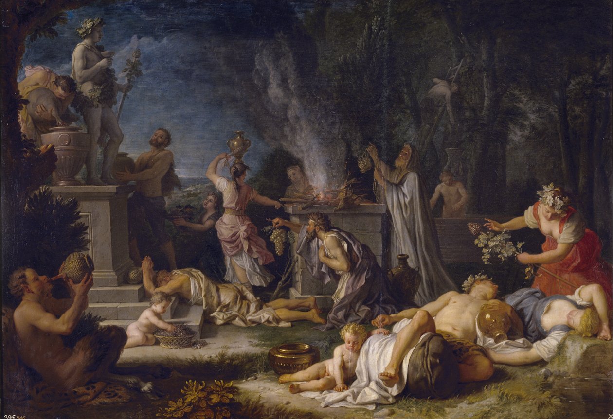 A felajánlás Bacchusnak, 1720 alkotó: Michel Ange Houasse