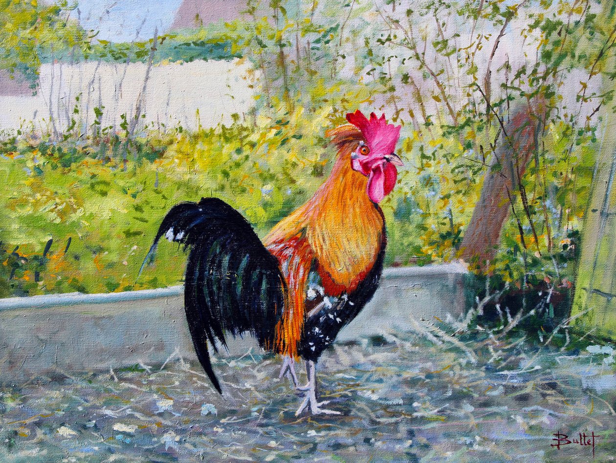 Le Coq Lico, 2003 (olaj, karton) alkotó: Michel Bultet