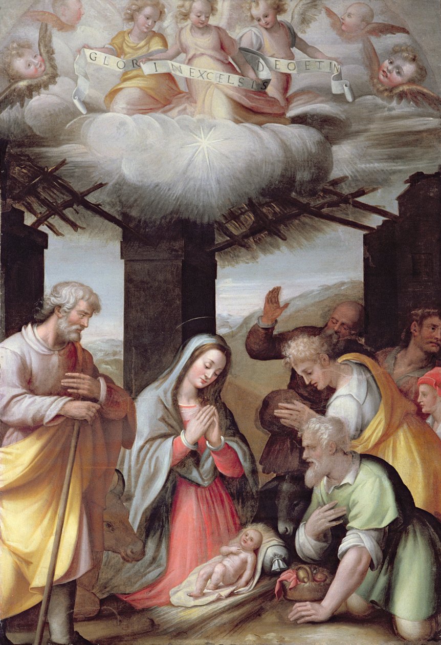 Pásztorok imádása, 1500 körül alkotó: Michel Colombe