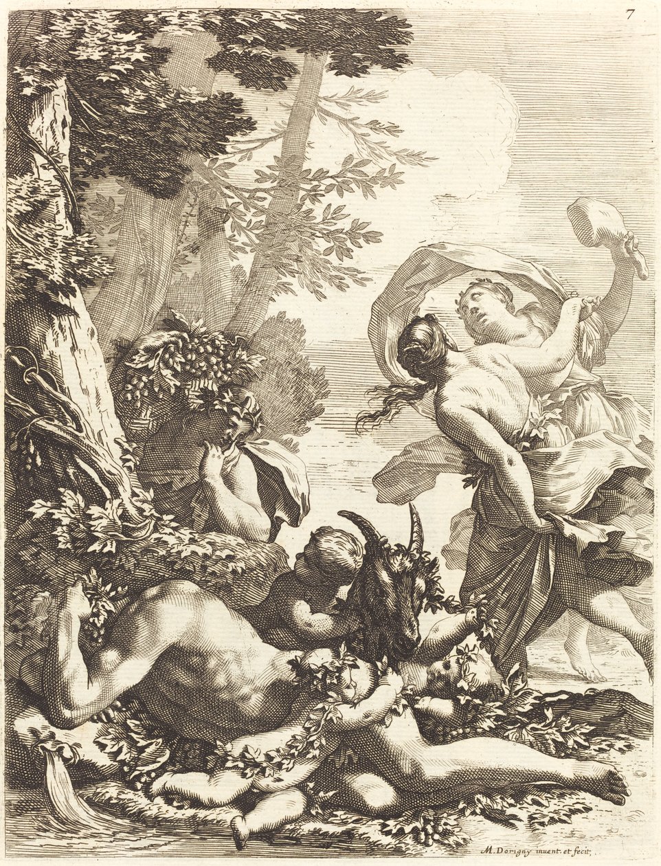 Bacchanal alvó bakchussal alkotó: Michel Dorigny