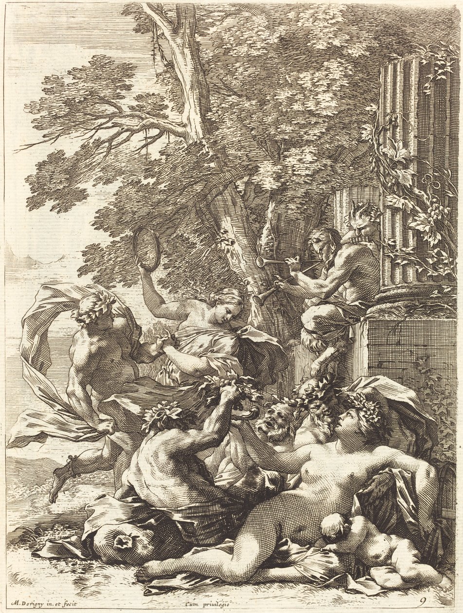 Bacchante alvó gyerekkel alkotó: Michel Dorigny