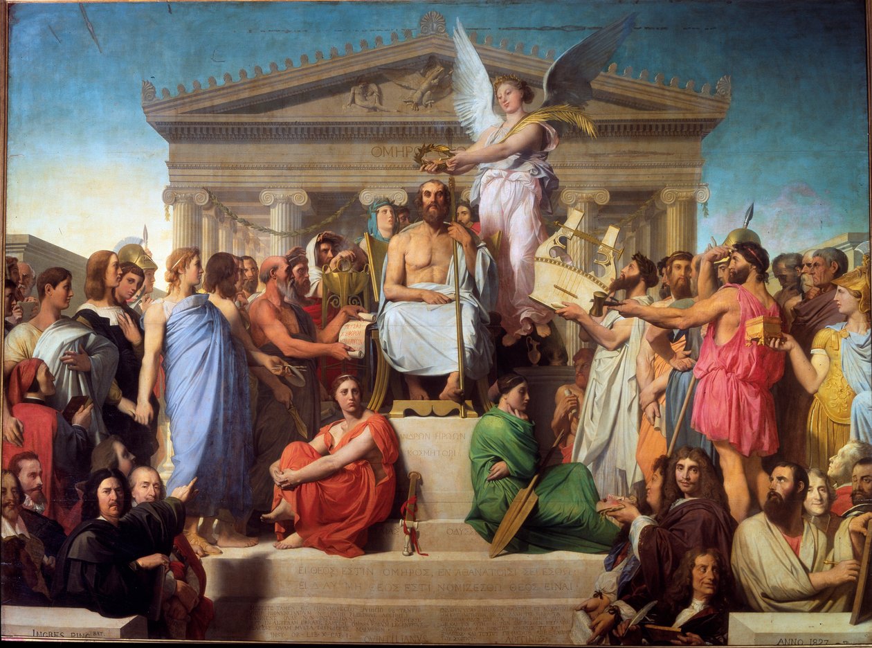 Homere apoteózisa (festmény, 1854 körül) alkotó: Michel Dumas