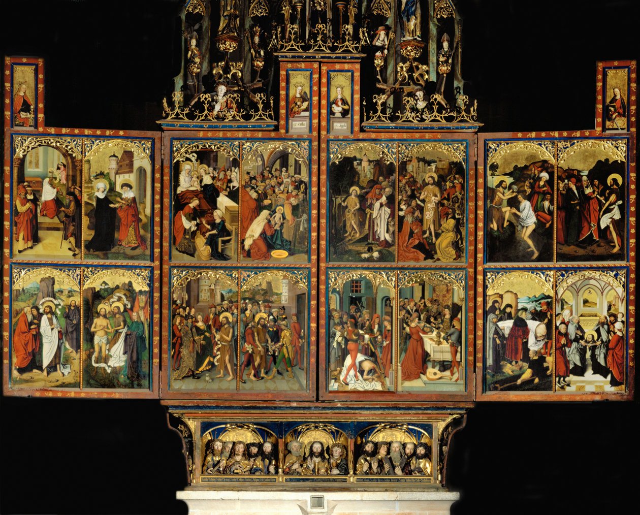 A blaubeureni kolostortemplom főoltára alkotó: Michel Erhart