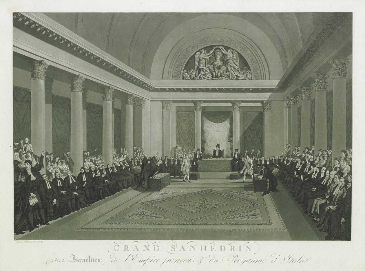 Az izraeliták nagy szanhedrinje I. Napóleontól, 1806. alkotó: Michel François Damame Demartrais