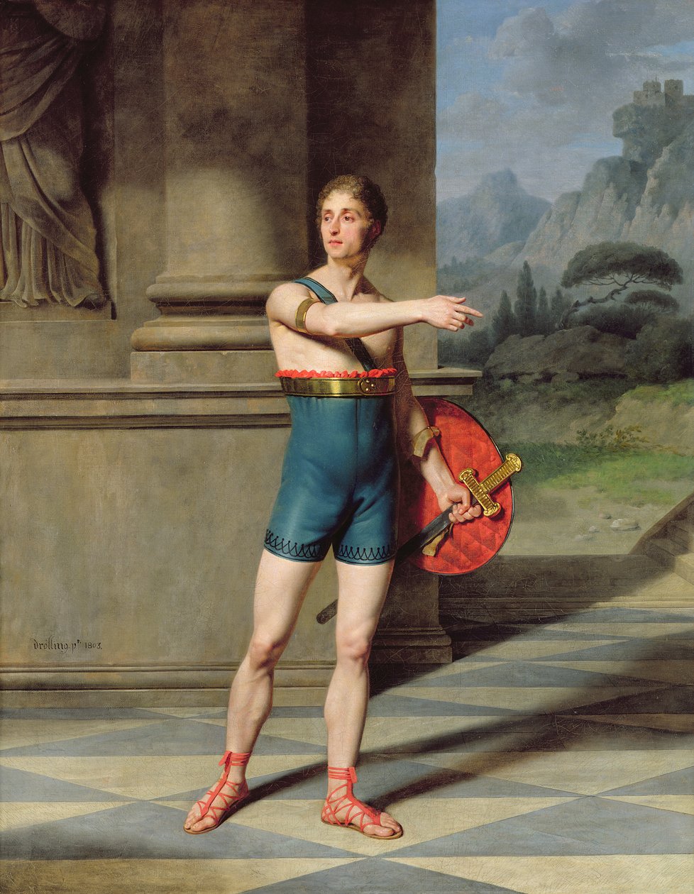 Nicolas Baptiste portréja Horatius szerepében alkotó: Michel Martin Drolling