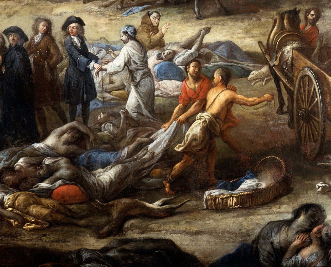 Kilátás a pályára (Marseille-ből) az 1720-as pestisjárvány idején (olaj, vászon) alkotó: Michel Serre