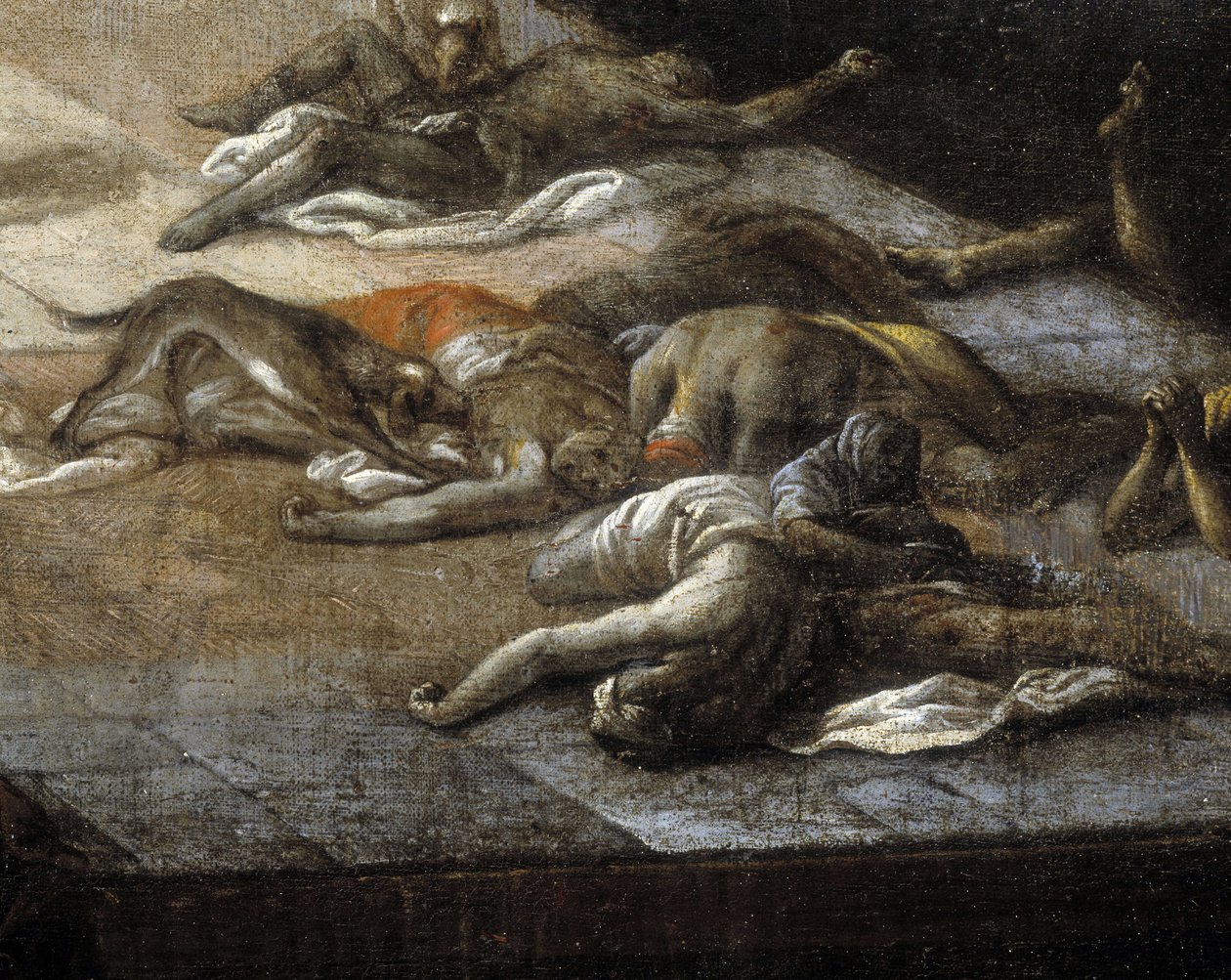 Kilátás a városházára (Marseille) az 1720-as pestisjárvány idején alkotó: Michel Serre