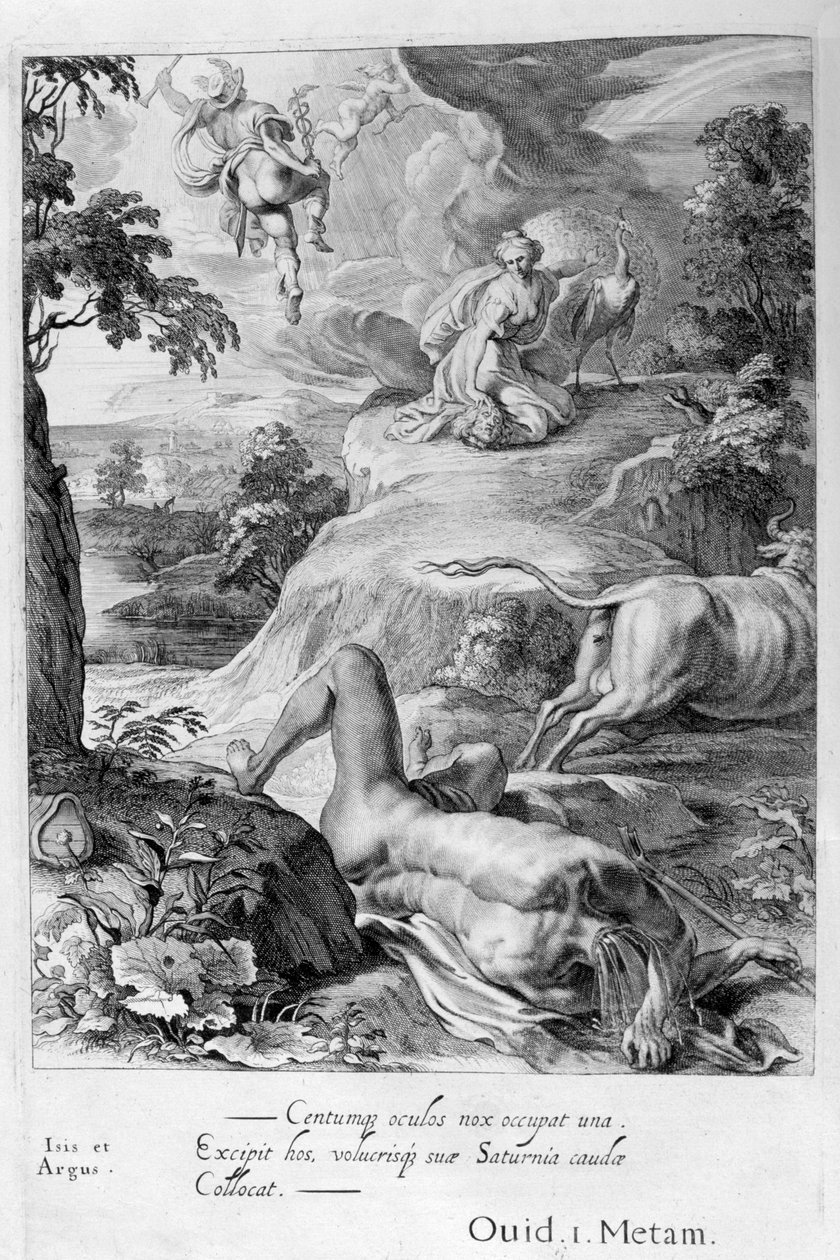 Io tehénré változott: Mercury levágja Argus fejét, 1655 alkotó: Michel de Marolles