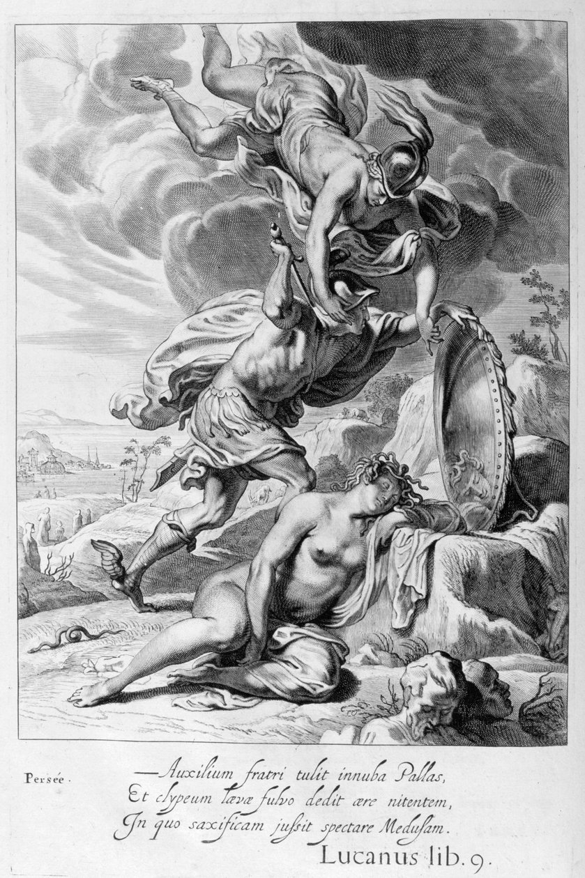 Perszeusz levágja Medúza fejét, 1655 alkotó: Michel de Marolles