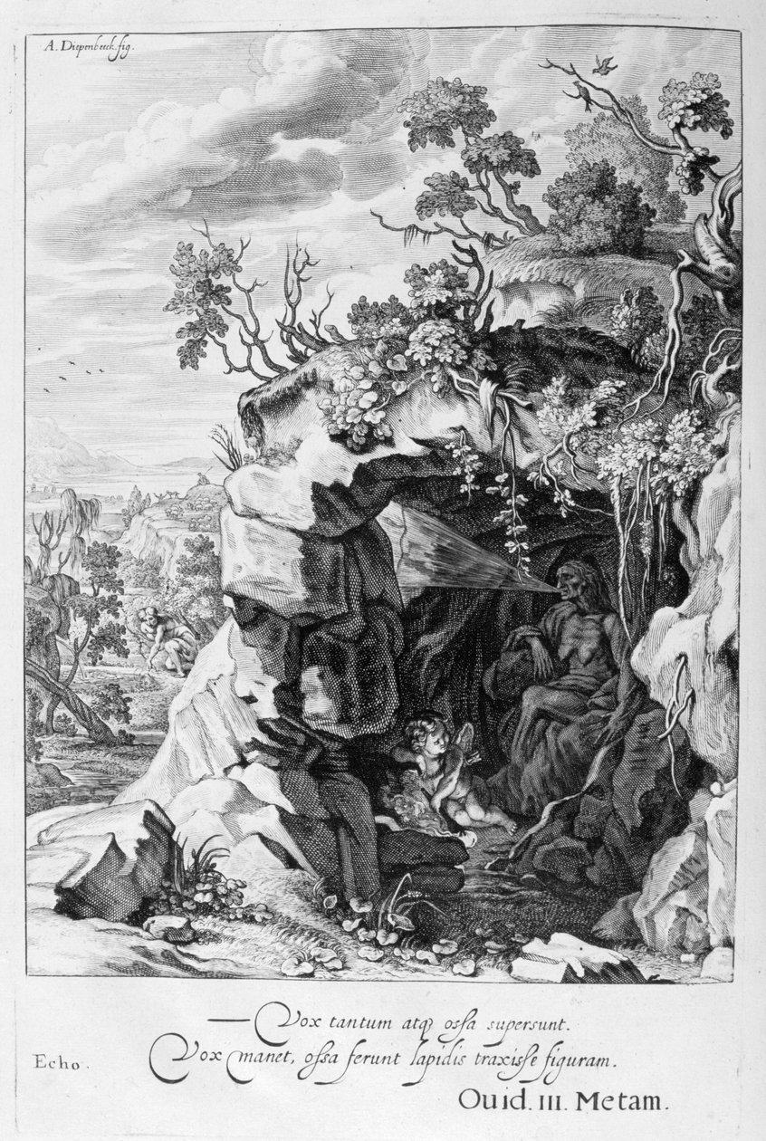 Az Echo nimfa hanggá változott, 1655 alkotó: Michel de Marolles