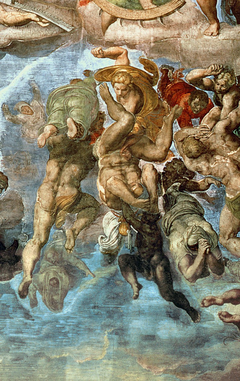 Részlet az utolsó ítéletből, Sixtus-kápolna alkotó: Michelangelo Buonarroti