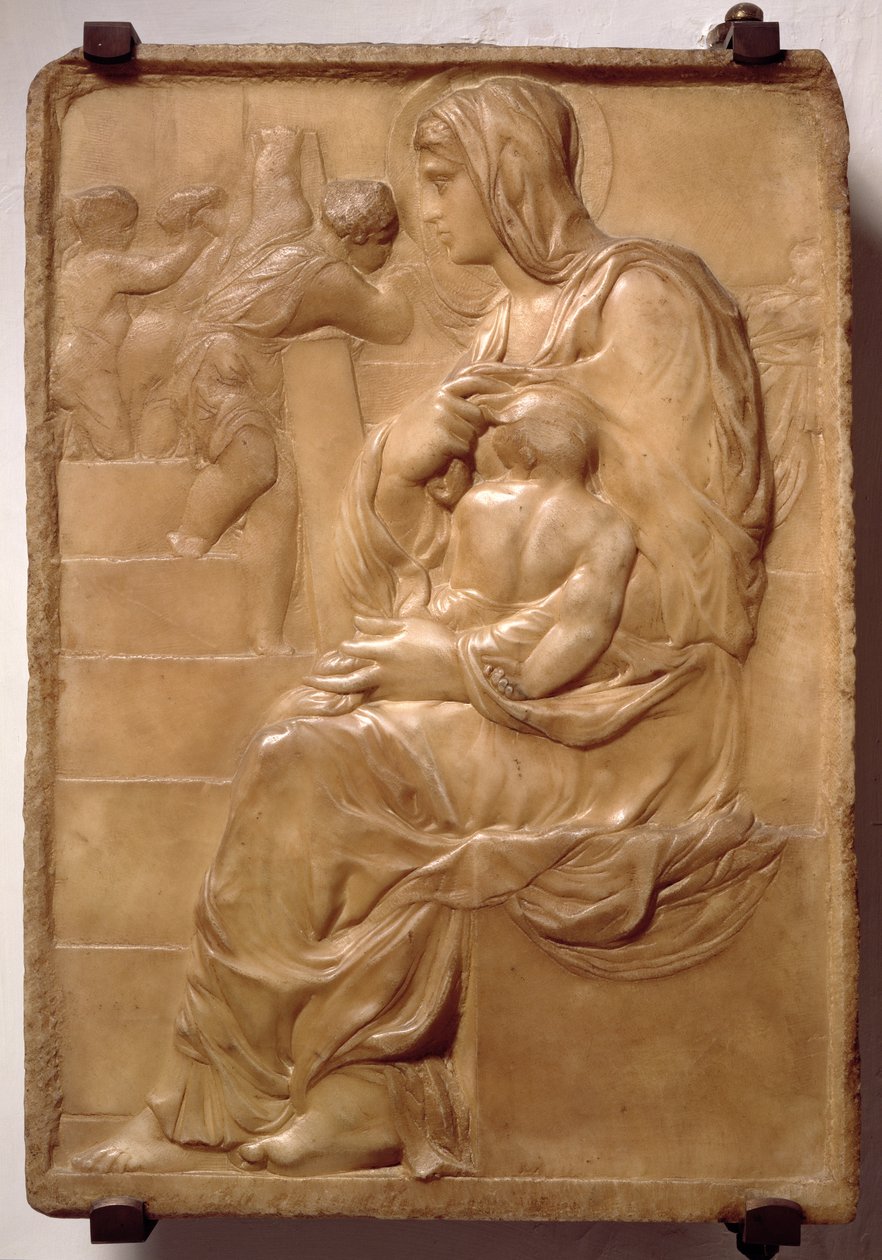 Madonna a lépcsőn (márvány) alkotó: Michelangelo Buonarroti