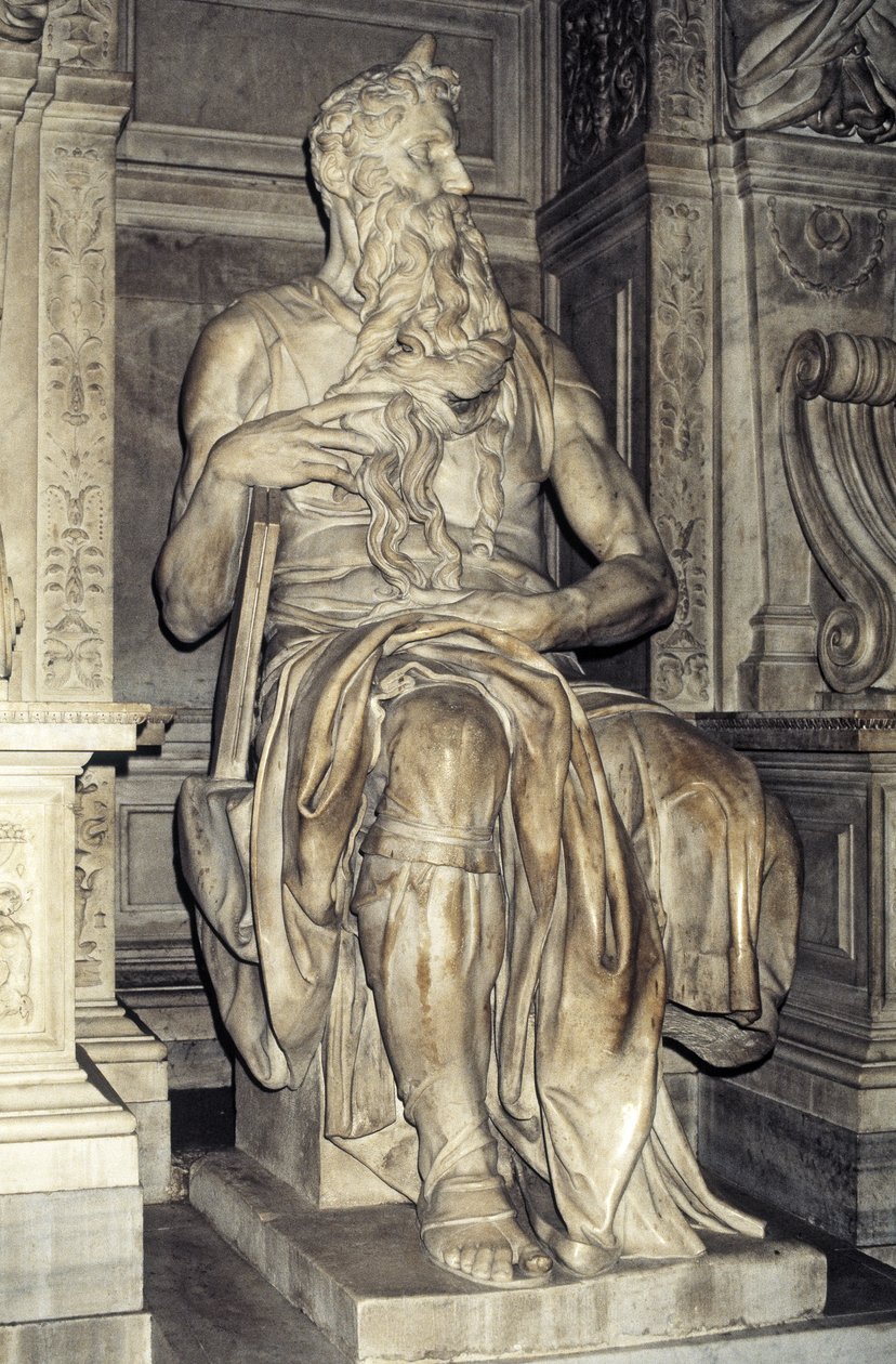 Mózes, szobor II. Julius pápa (1453-1513) sírjából 1513-16 (márvány) alkotó: Michelangelo Buonarroti