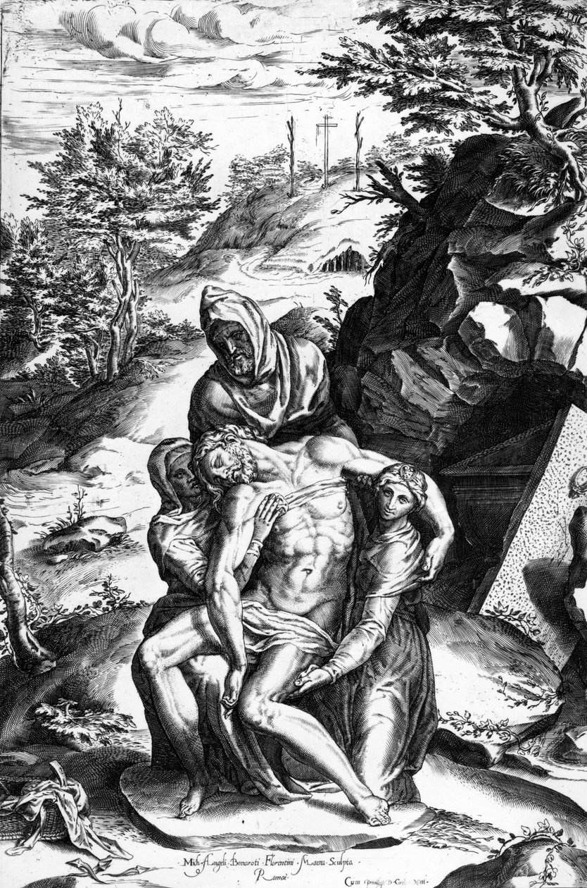 Pieta, metszett Alberti Cherubino alkotó: Michelangelo Buonarroti