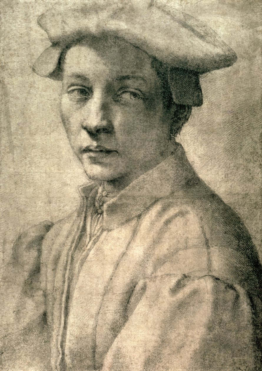 Quaratesi Andrea portréja, 1532 körül (fekete kréta papíron) alkotó: Michelangelo Buonarroti