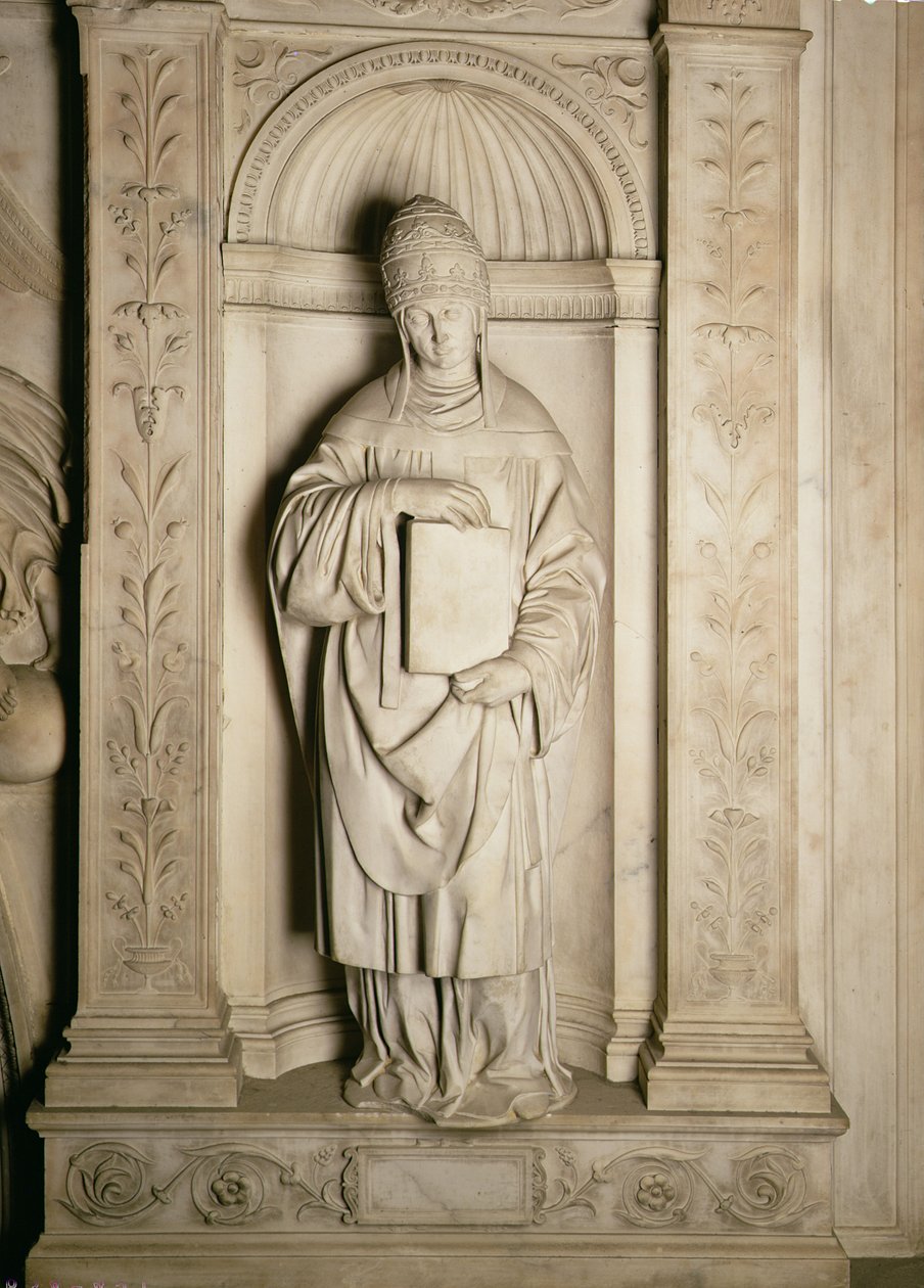 Szent Gergely (kb.540-604) a Piccolomini-oltárról, 1501-4 (márvány) alkotó: Michelangelo Buonarroti